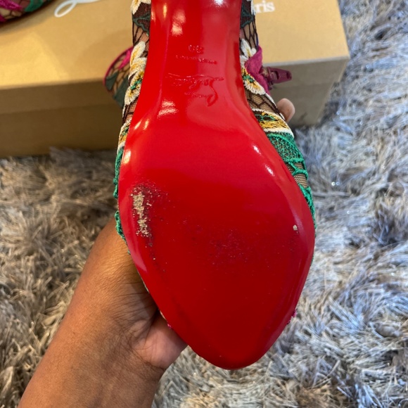 COPY - Christian Louboutin Floral Booties - Picture 4 of 4